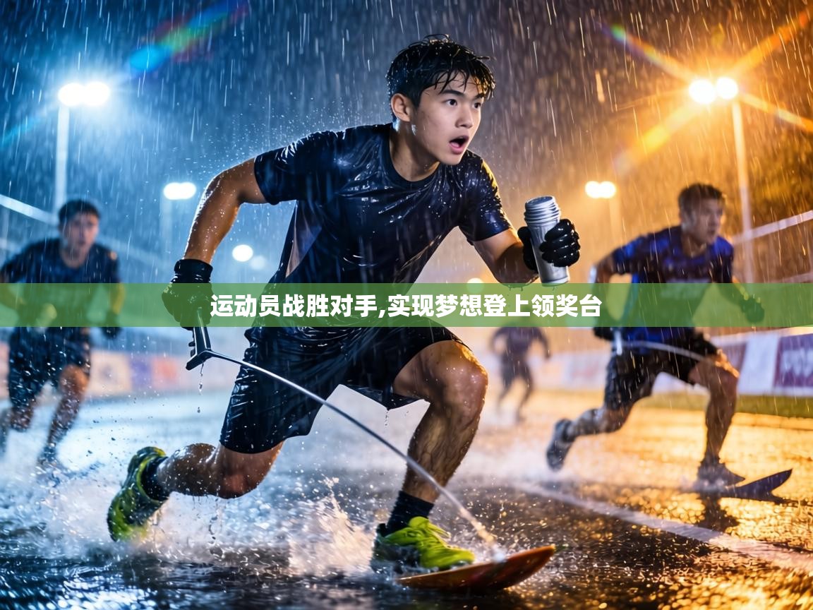 运动员战胜对手,实现梦想登上领奖台